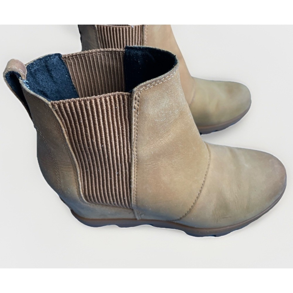 Sorel Women's Size 8.5 Ankle Bootie Joan of Arctic Leather Shoe Tan/Brown - Picture 5 of 10
